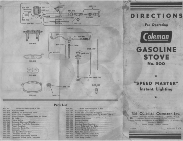 Coleman Stove Instructions BernieDawg Stove Lab